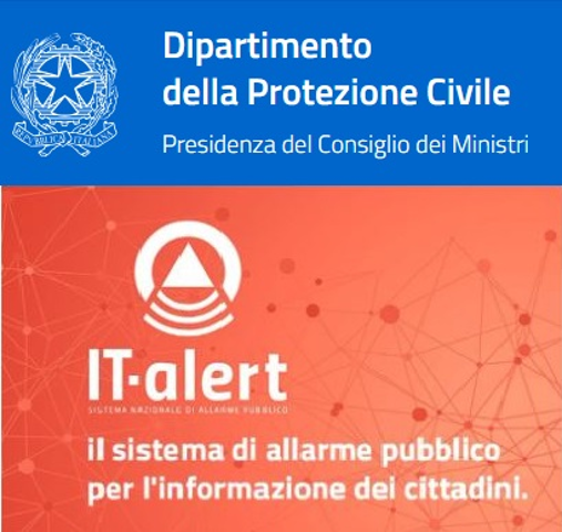 Sistema di allarme pubblico IT-Alert per attività di protezione civile