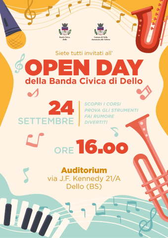 OPEN DAY e Corsi di Musica - Banda Civica di Dello