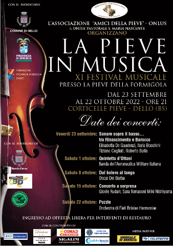 Quinto appuntamento con LA PIEVE IN MUSICA - XI° FESTIVAL MUSICALE