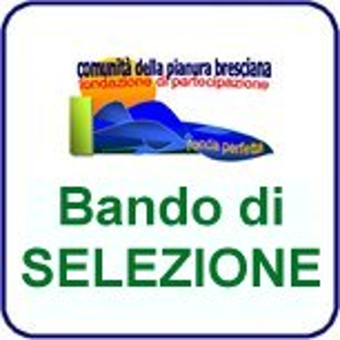 Bandi selezione pubblica fondazione comunita' della pianura bresciana